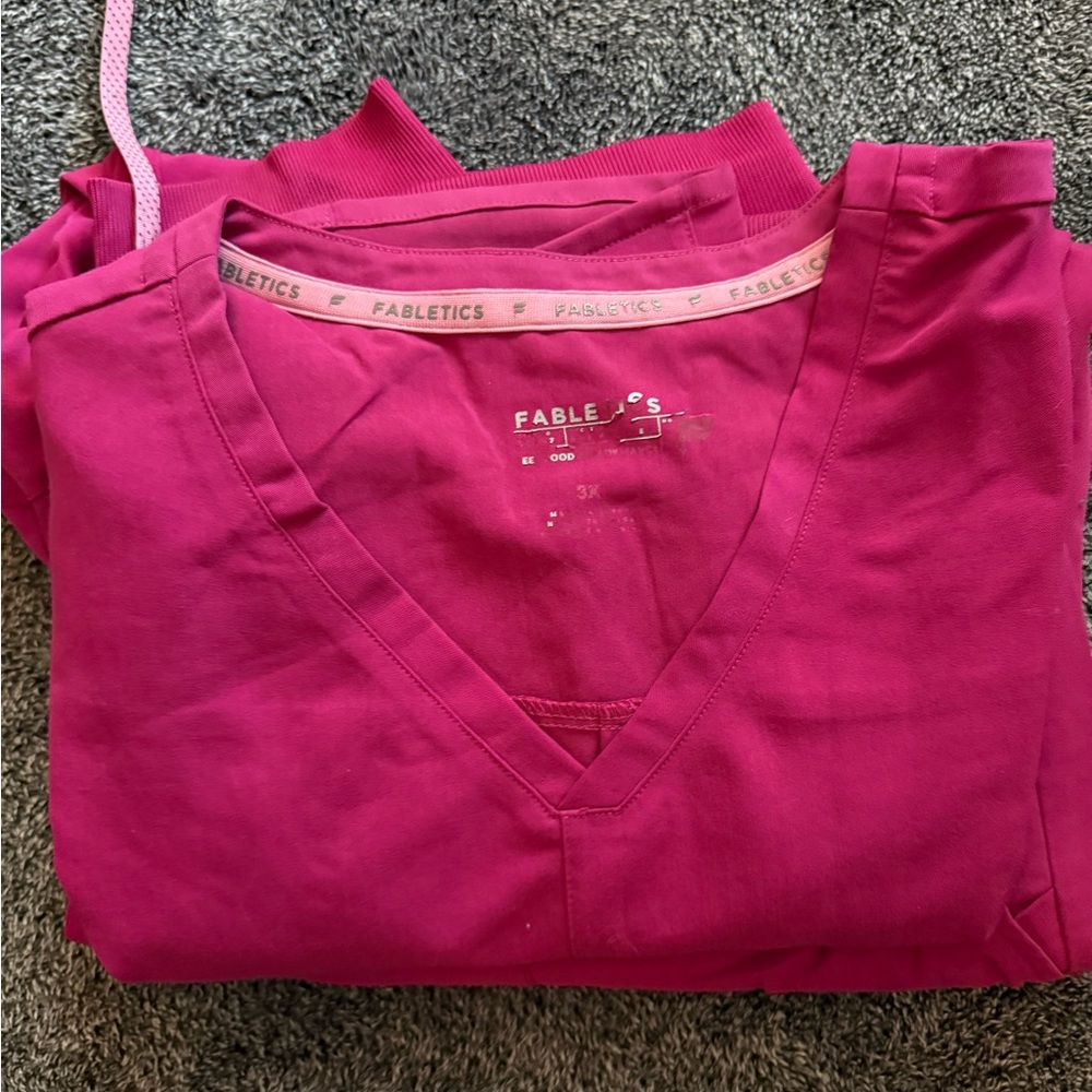 Fabletics Magenta V-Neck Top